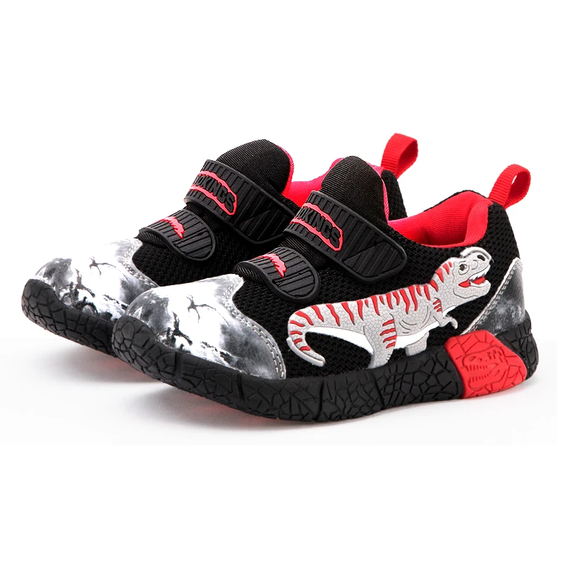 EXDINO Children Dinosaur Mesh Shoes Boys Spring Tennis Breathable Kids Girls Tyrannosaurus Rex Outdoor Casual Sports Sneakers