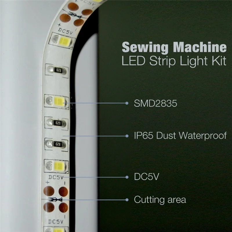 ماكينة خياطة ذات سطوع متين وقابل للتعديل، ضوء LED مع خافت يعمل باللمس لأغراض الديكور، قابس أمريكي