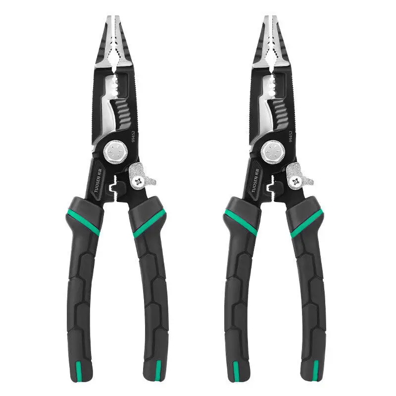 

9 in1 Wire Stripper Electric Cable Cutters Multifunctional Needle Nose labor-saving crimping pliers Slanting Electrician Tools