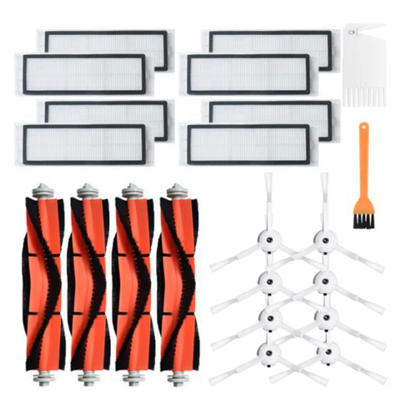 ل Roborock S6 MAXV S6 PURE S6 S5 MAX S4 E4 E35 E2 ل Xiaomi 1/1S جهاز آلي لتنظيف الأتربة الأسطوانة الجانب فرشاة أجزاء أطقم