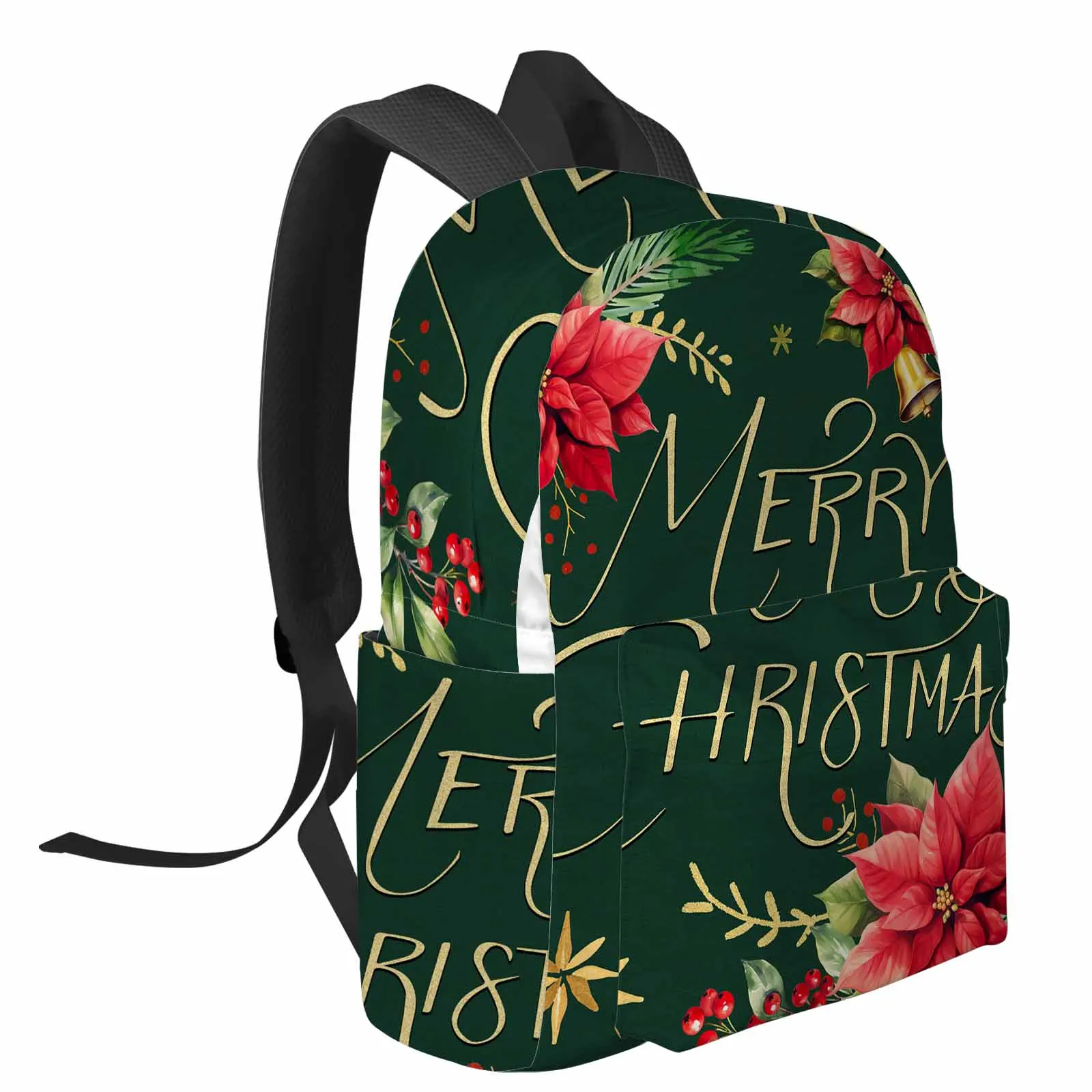 Kerst Jam Pine Leaf Bell Grote Capaciteit Rugzak Mannen Laptoptassen Middelbare School Tiener College Girl Student Mochila