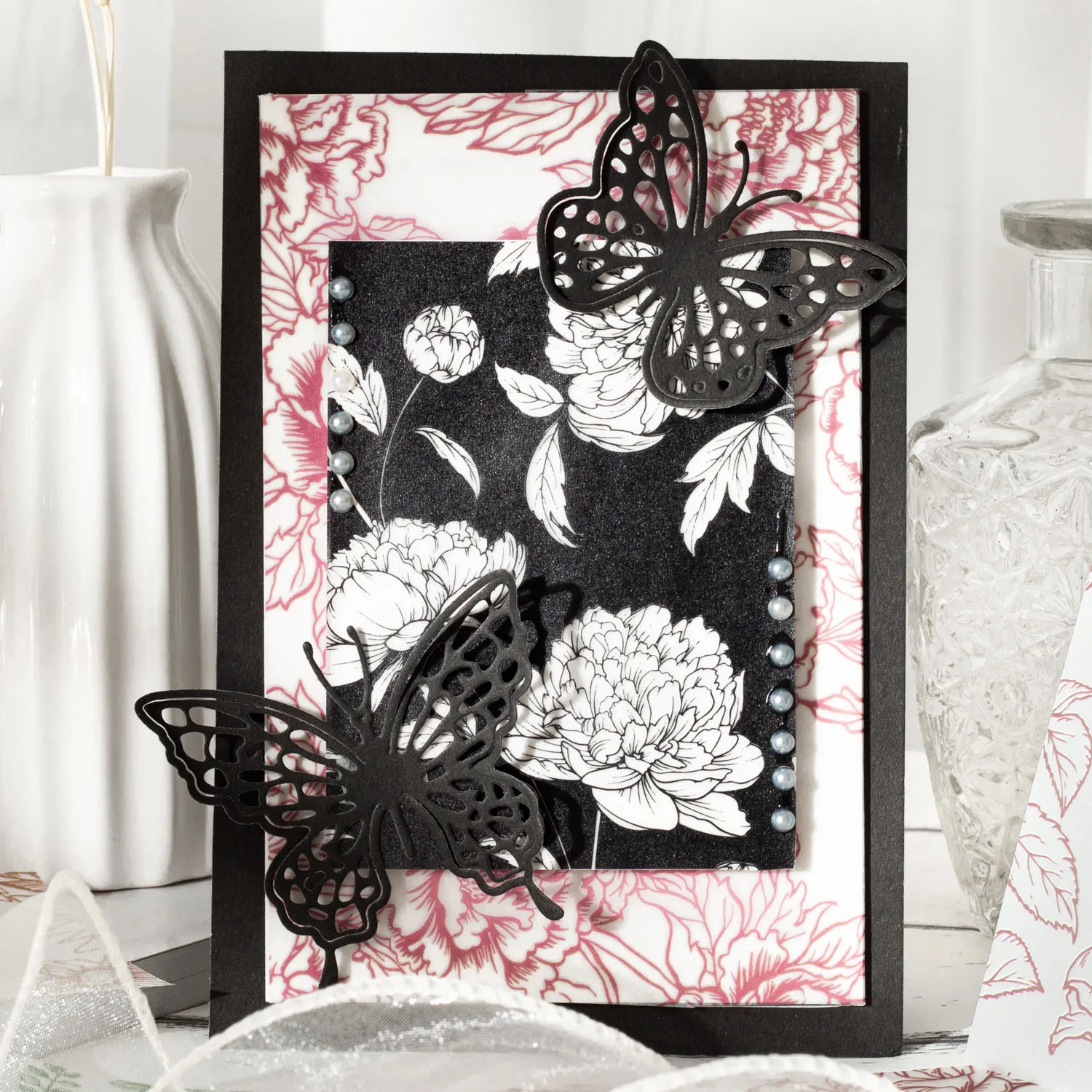 10 Sheets Blossming In Ink Series Vintage Plant Background Material Paper Creative DIY Junk Journal Collage Decor Stationery