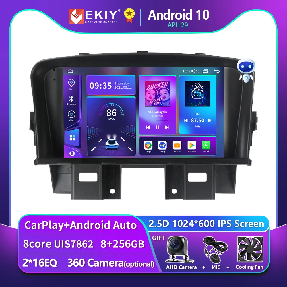 

EKIY T900 For Chevrolet Cruze 2008 - 2014 7" Car Radio Multimedia Video Player Navigation GPS Carplay Android Auto No 2 Din DVD