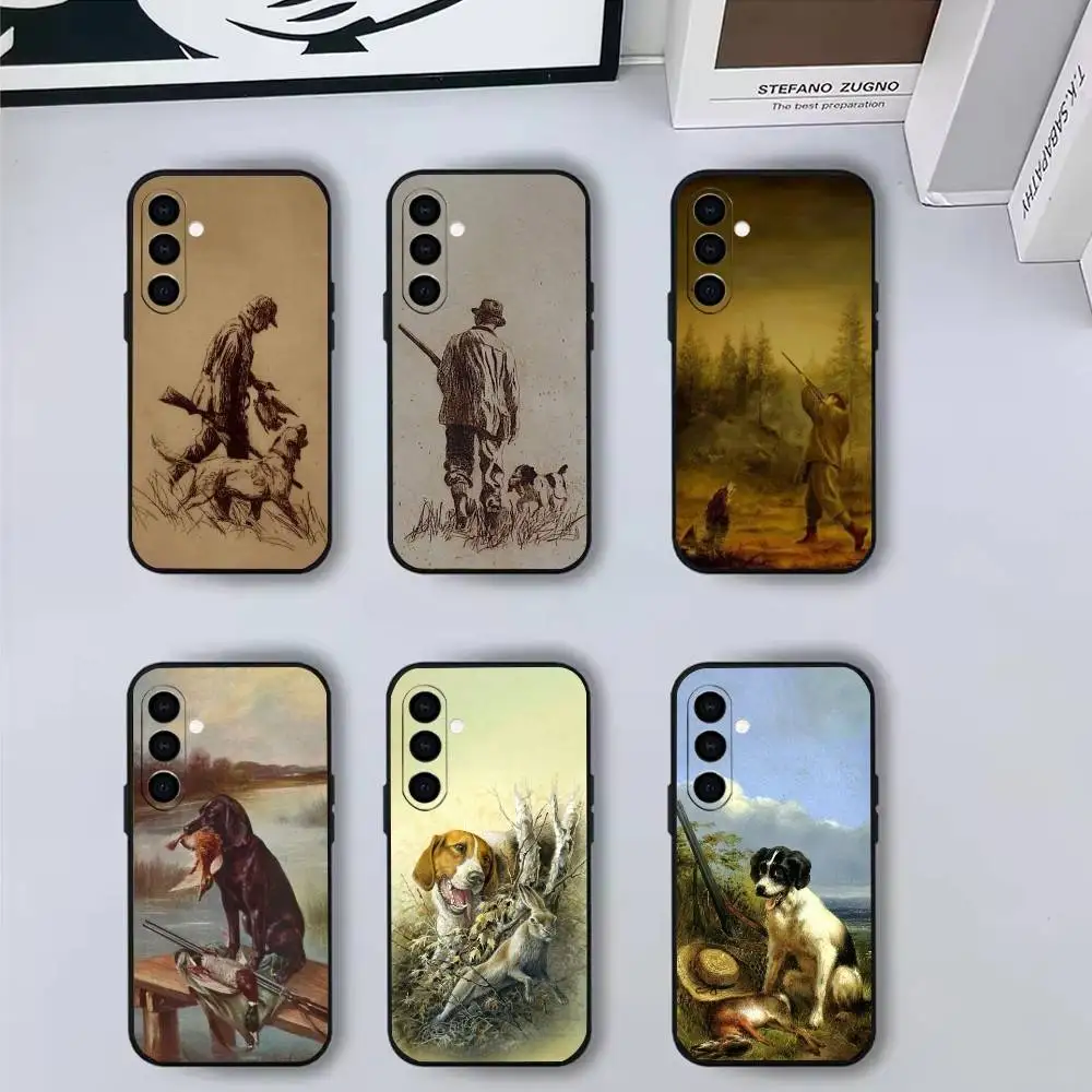 

Sharp Hunter Dog Hunting Phone Case For Samsung Galaxy A73,A72,A71,A70,A53,A52,A51,Soft Silicone Black Cover