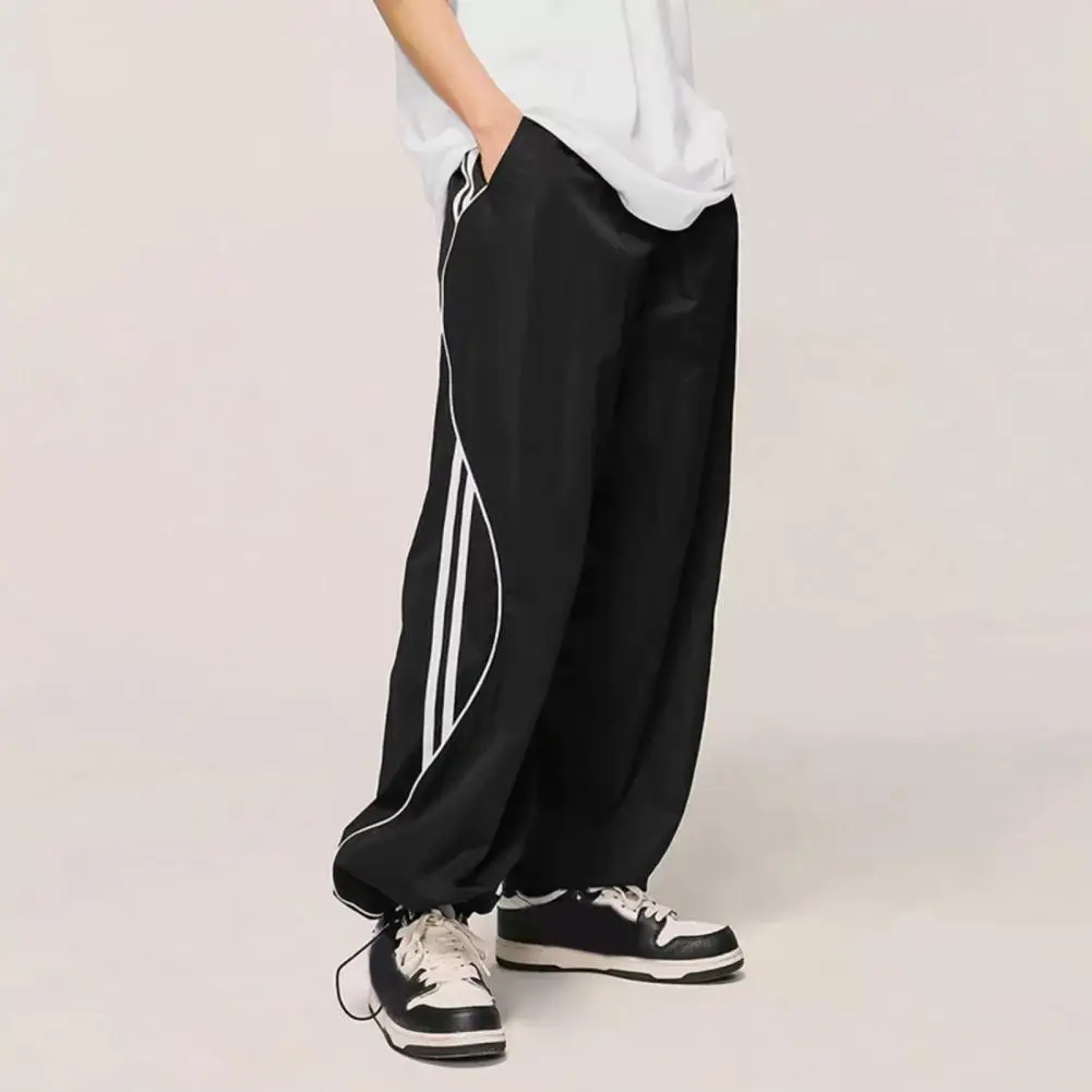 Unisex Street Style Pants Urban Style Athletic Trousers Retro American Style Unisex Pants with Side Pockets for Gym for Men