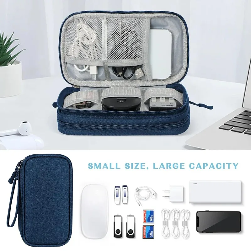 Universal Waterproof Cable Organizer Bag Travel Carrying Accessories Pouch for Electronics Wire-winding Storage