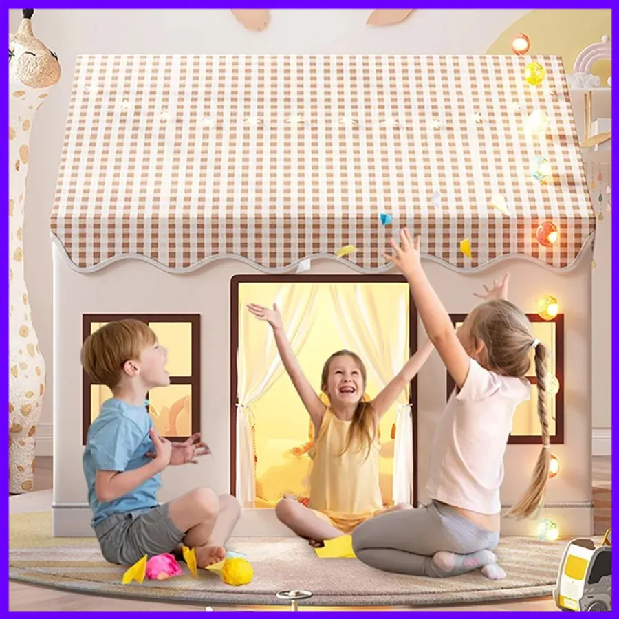 Tenda Pieghevole per Bambini, Castello Giocattolo, Casetta per Giochi Interni ed Esterni, Regalo per Bambine e Bambini