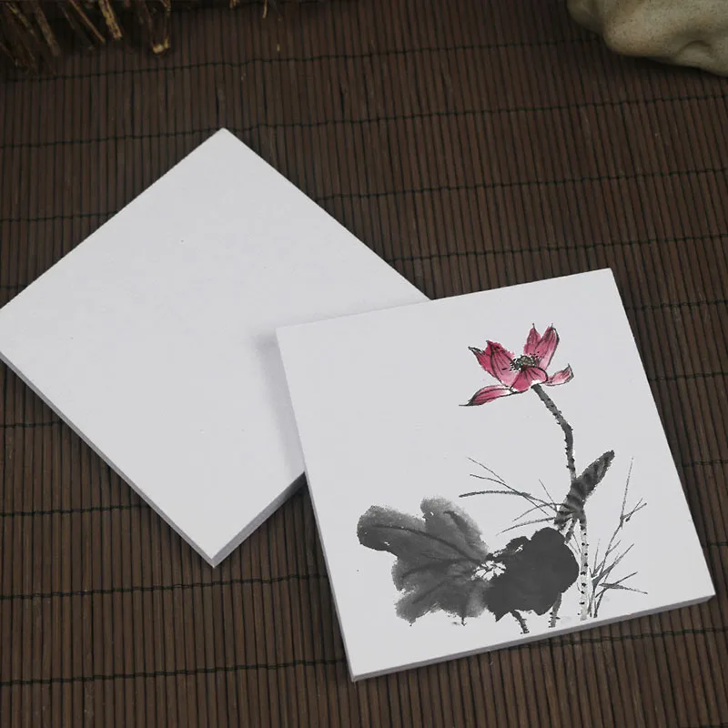 1pcs Calligraphy Rice Paper Blank Cultural Wall Decorative Chinese Style Traditional Write Painting Retro Creative Small Square