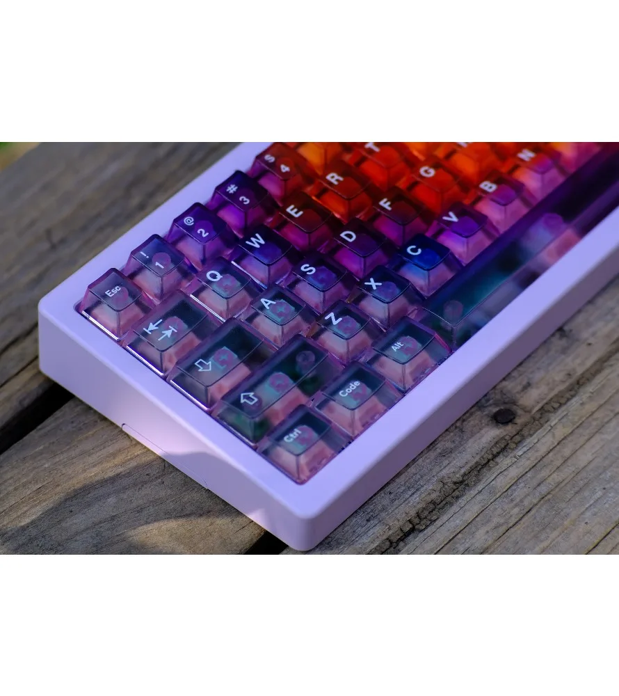 Keycap Original factory Highly mechanical keyboard cap wooting magnetic axis Bee 68 gradual change ABS fog light transmission