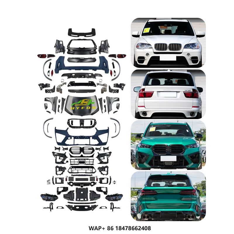 

For X5 E70 2008-2013 Upgrade to 2024 G05 F95Lci X5M Body Kits Bumpers Headlights Fenders Older to Newer Models