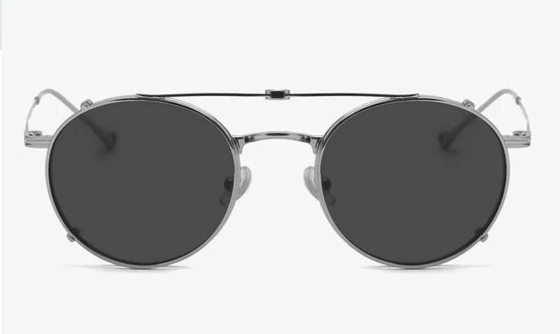 Kachawoo Polarisierte Sonnenbrille mit rundem Rahmen für Herren und Damen, Metall-Sonnenbrille, Retro-Klappbrille, Gold, Braun, Schwarz, Geburtstagsgeschenke – Detail 12