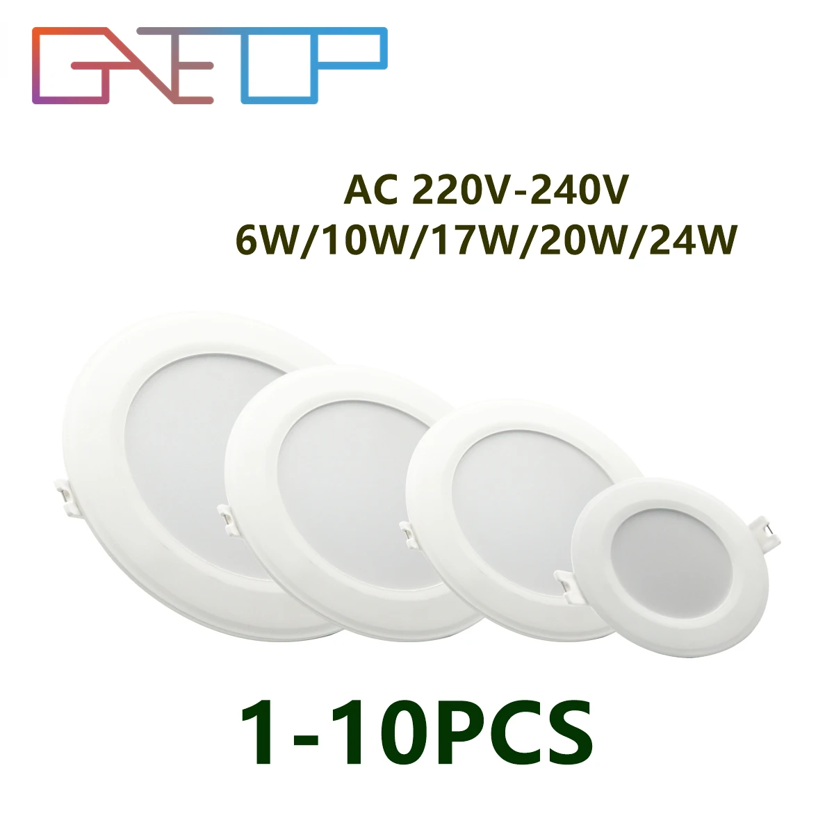 1-10 Pcs Led Downlight 220v Ceiling Light 6W 10W 14W Recessed Down light Round Led Panel Light 17W 20W Spotlight Indoor Lighting