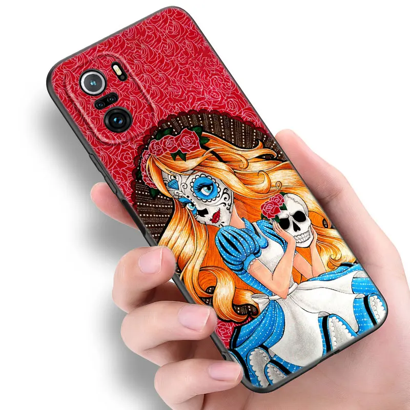 Tattoo Disney Princess custodia per telefono nera per Xiaomi Mi 9 SE 10T 11 12 13 Lite 9T 11T 12S 12T 13T 14 Pro 5G NE 10i 11i 12X