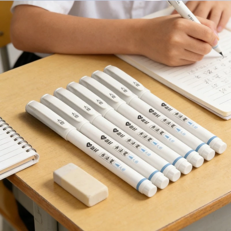 

Набор из 12 больших ручек для каллиграфии с мягким наконечником, черные, для школы и творчества, для художников