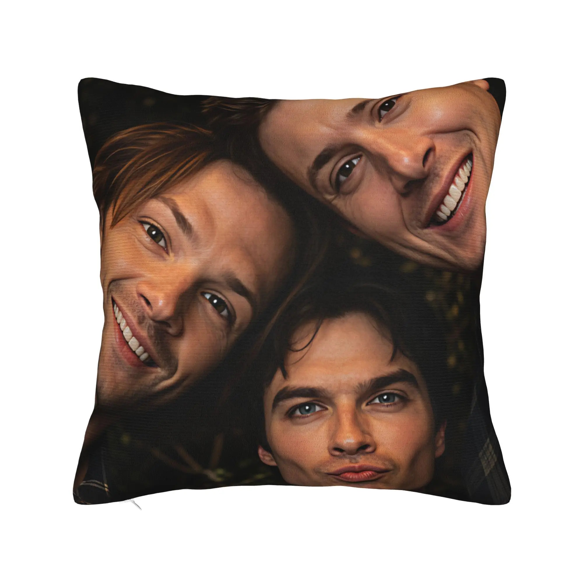 Pillow Cover Supernatural Mugshot Dean & Sam (5)  Cute Funny Pillow Case For Sofa Bedroom Home Decor Pillowcases