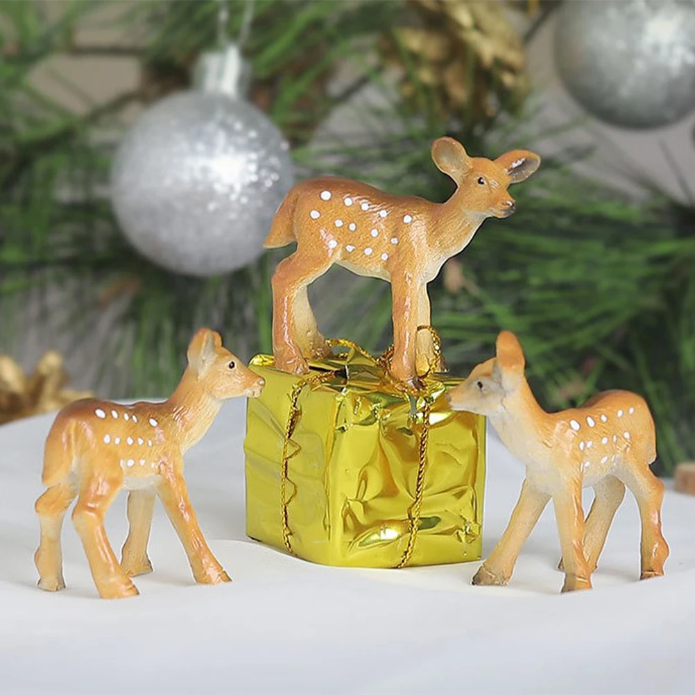

Artistic Deer Craft Decoration Small Fawn Statue for Desk Cabinet Bookshelf Window Display Unique Gift for Birthday Christmas
