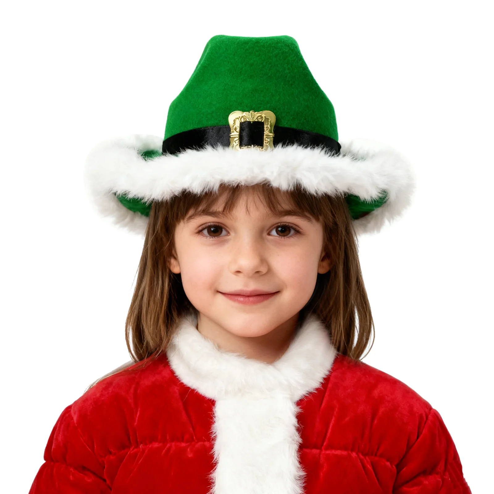 Boys Girls Santa Christmas Cowboy Hat Cowboy Hat for Xmas Parties Costume Dress Up Supplies Cosplay Accessories