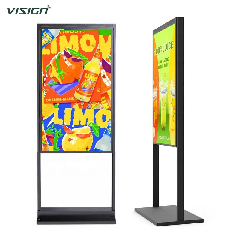 for 43 55 65 Inch High Brightness Window LCD Display 2500nits 4K Digital Signage Sunlight Visible Advertising Screen Factory
