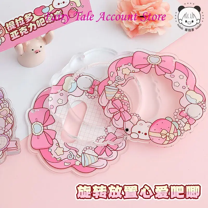 Telado Acrylic Bar Protection Cover Transparent Tape Cover Peripheral Badge Storage Millet Display Box and Paper Tape