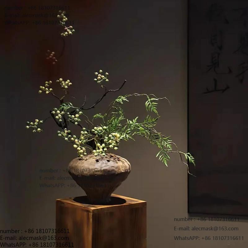 

Ceramic vase new Chinese Song Dynasty aesthetic ornamenthotel wabi porch retro creative decoration