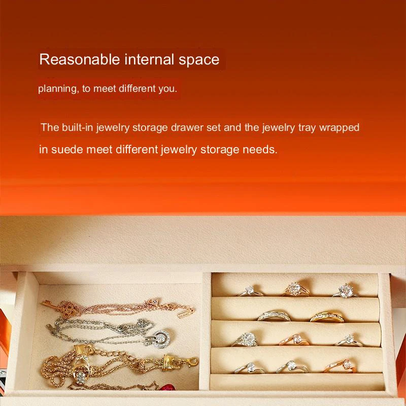 Ccrmc-レトロなコネクテッドセーフティボックス,クラフトコンデンサ,ジュエリー,指紋,分類,収納,キーなし,リモートアラーム