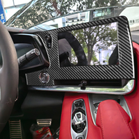 For Chevrolet Corvette C8 Z51 Z06 Car Accessories Carbon Fiber Center Console Navigation Screen Panel Cover Decoration Sticker