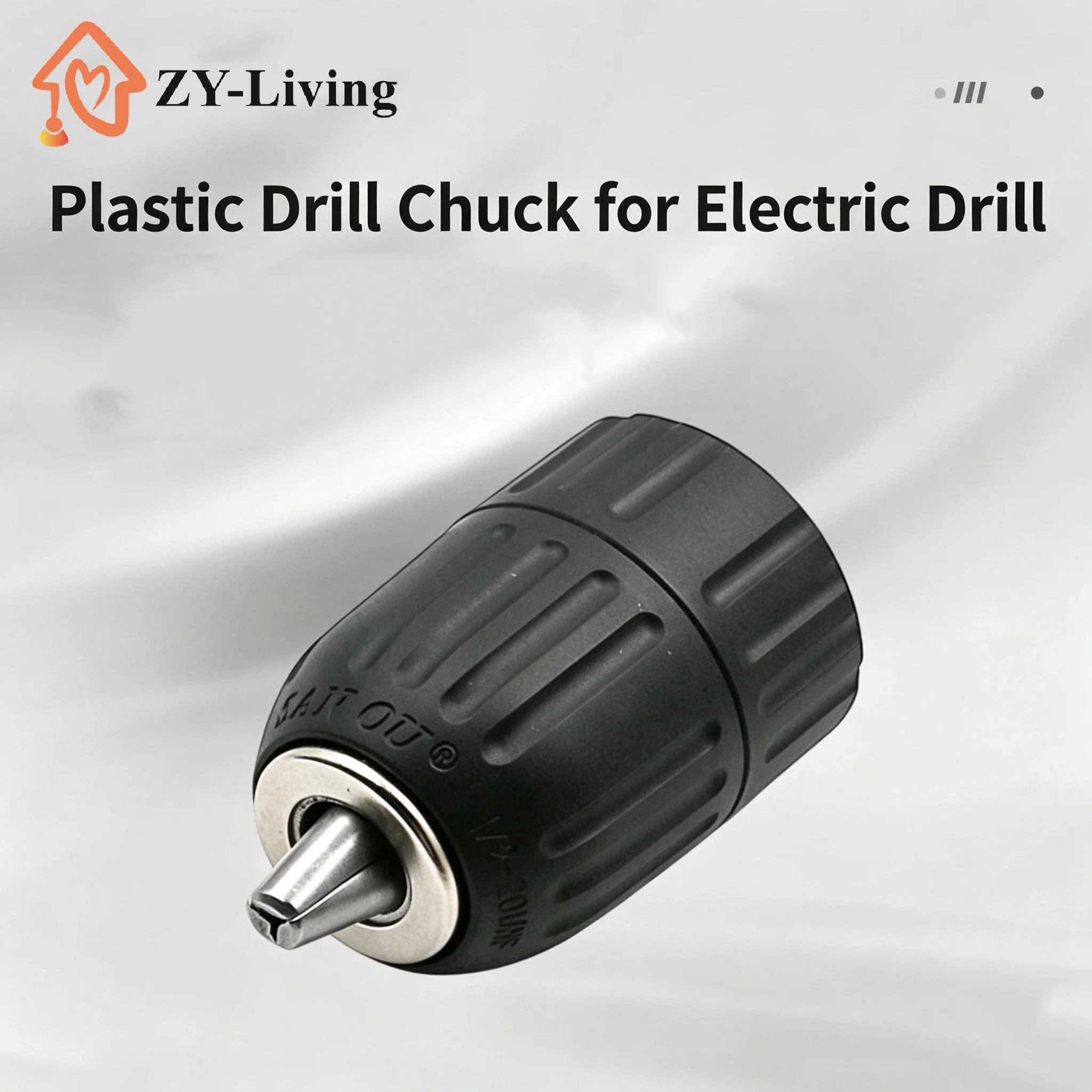 1Pcs Keyless Drill Chuck 0.8-10mm 3/8-24UNF Hex Shank SDS Plus Square Quick Grip Adapter For Drill Bit Screwdriver Tap Socket