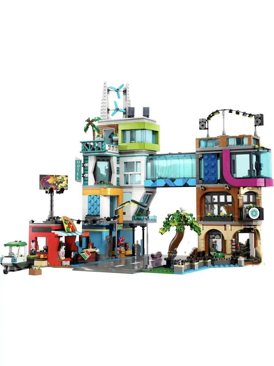 New product 2010PCS city center modern metropolis 60380 building blocks street view toys boys and girls children's gifts