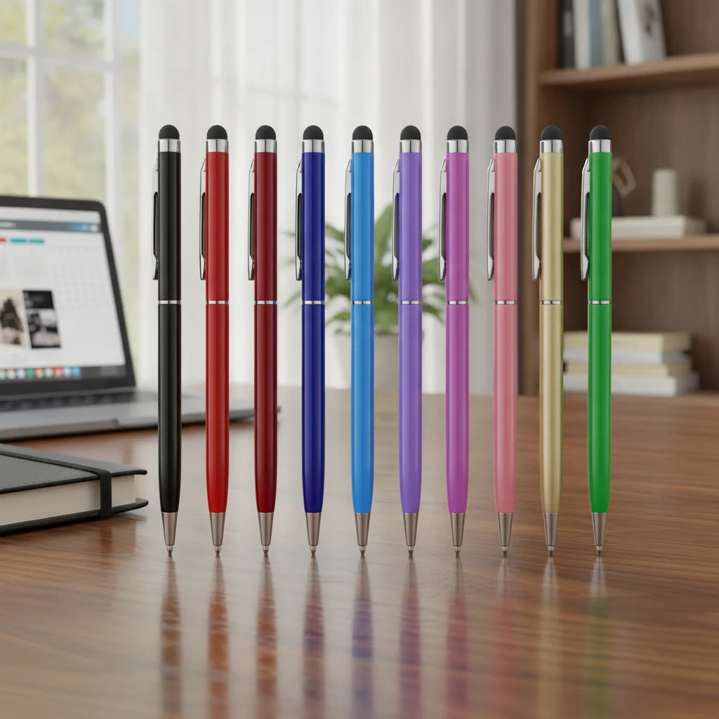 Color Random Capacitive Pen Mobile Tablet Dual purpose Handwritten Pen Touch Pen Thin Head Pen Universal Stylus Pen 2 In 1 1pcs