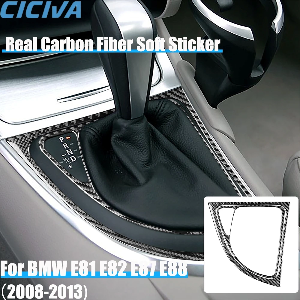 

Carbon Fiber Car Accessories Automatic Gear Cover Soft Sticker For BMW E81 E82 E87 E88 1 Series 2008 2009 2010 2011 2012 2013