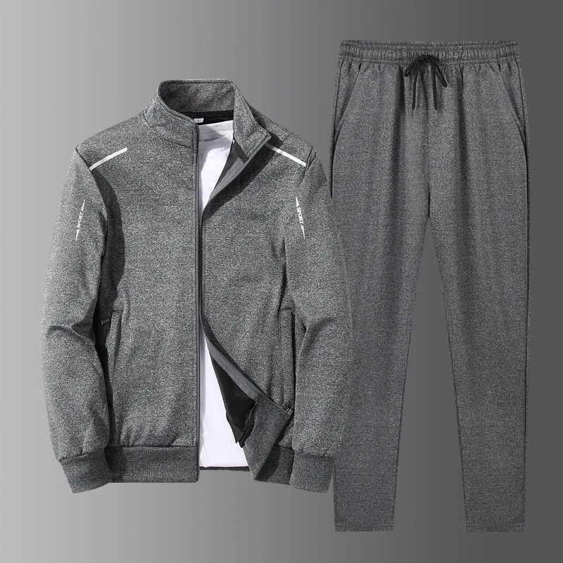 

Spring Autumn Men's Sports Jacket Coat And Pants Two Piece Set Casual Daily Tracksuit Set Men Clothing Sweatpants Suits