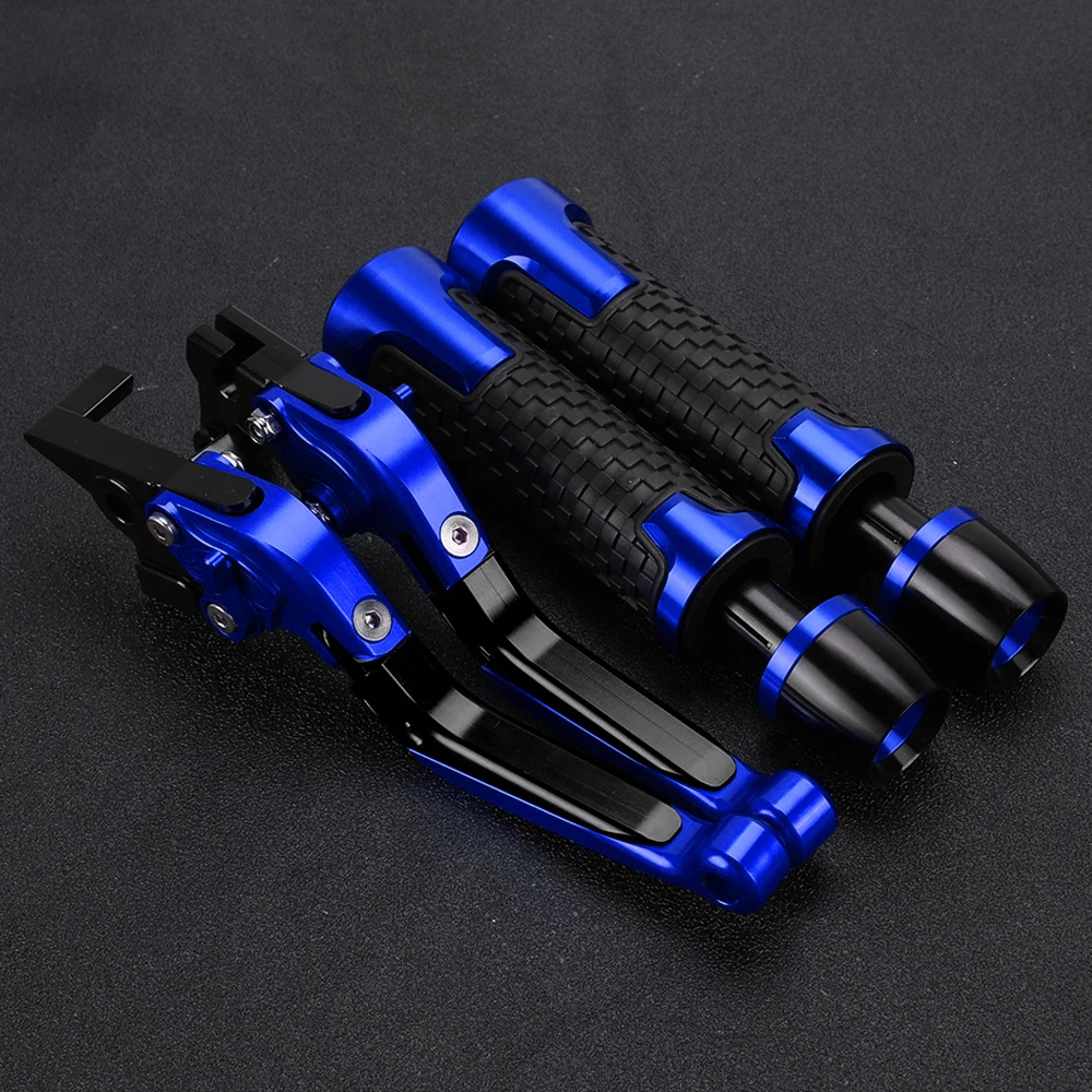 

Motorcycle Accessories Adjustable Brake Clutch Levers Handle Bar End Grips Caps CNC For SUZUKI GSXR400 GSX R400 1999-1995 1996