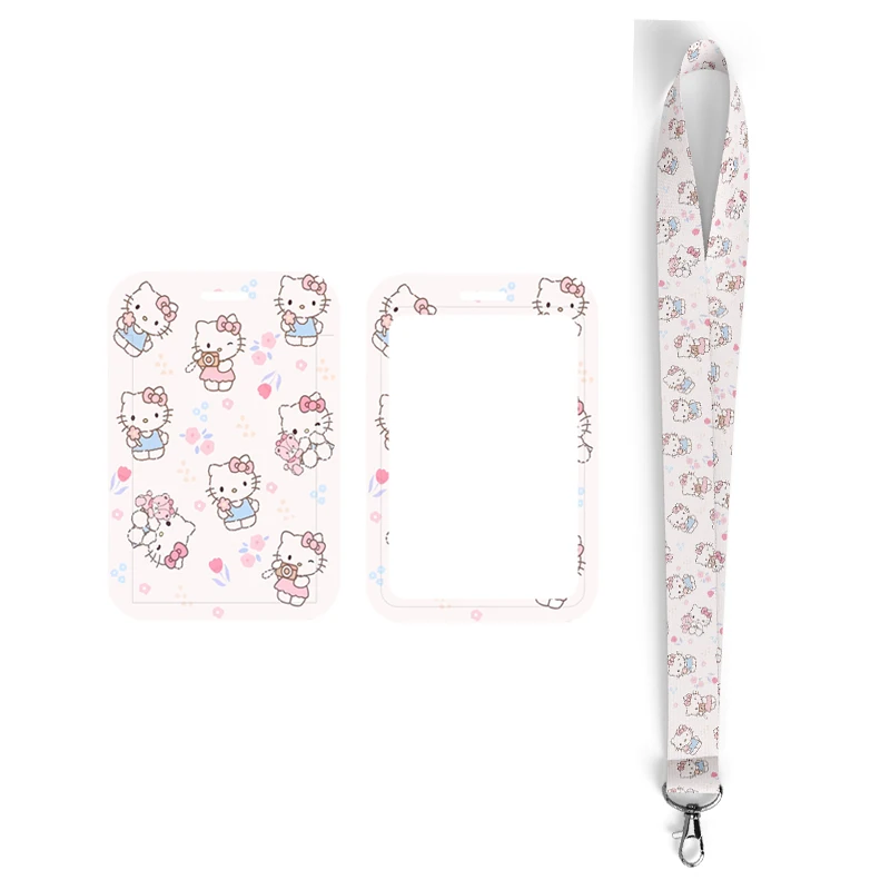 B2893 أنيمي القط لطيف الرقبة حزام سلسلة مفاتيح قصيرة شريط لتعليق الهاتف المحمول ID شارة حامل حبل مفتاح سلسلة Keyrings اكسسوارات حزام #6