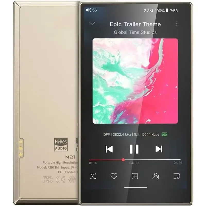 

Заводская цена. Портативный музыкальный плеер M21 на Android 13 с процессором Snapdragon 680, 4* чипами ЦАП CS43198, Hi-Res Audio, DSD, Bluetooth LDAC (TIT)