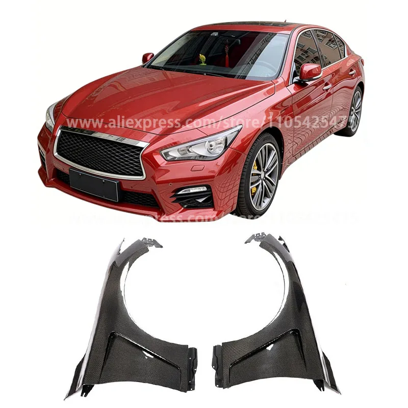 

2pcs carbon fenders For Infiniti Q50 front fenders replace Body kit