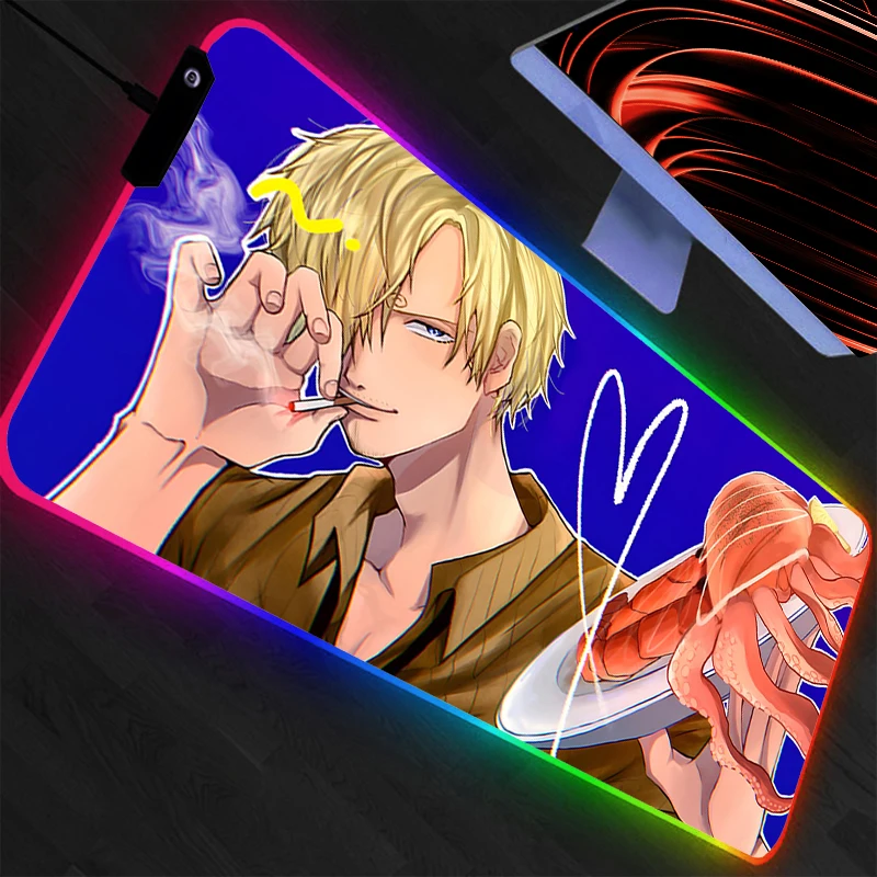 

RGB Mouse Pad One Piece Backlight Gaming Accessories Computer Speed Mini Pc Gamer Keyboard LED Desk Mat Mousepad