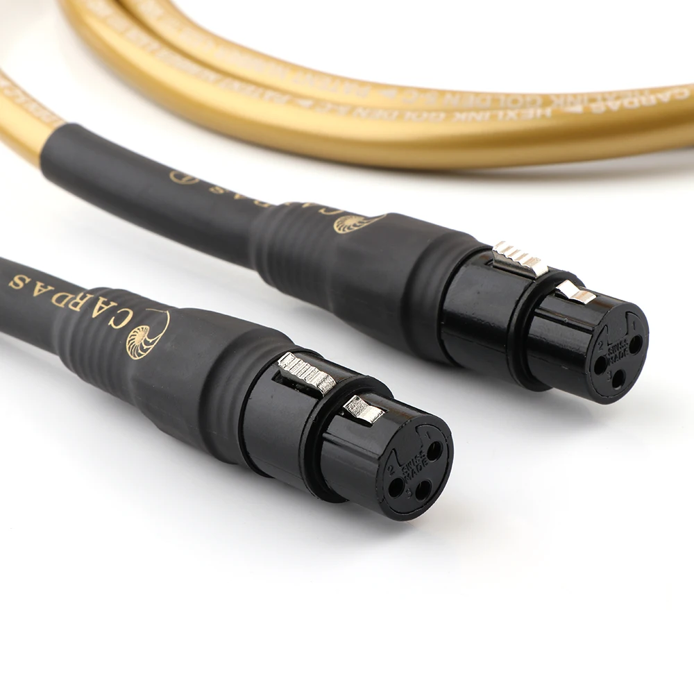 Pair HI-End Hexlink Golden Carda XLR Cable 5-C XLR to Xlr Interconnect Audioquest  Acoustic Cable pair 1M Balanced Signal Wire