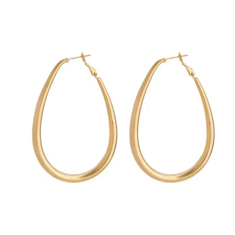 Fashion Irregular Oversized Big Hoop Earrings For Women Basketball Brincos Large Thick Round Circle Earrings Hoops Punk Jewelry