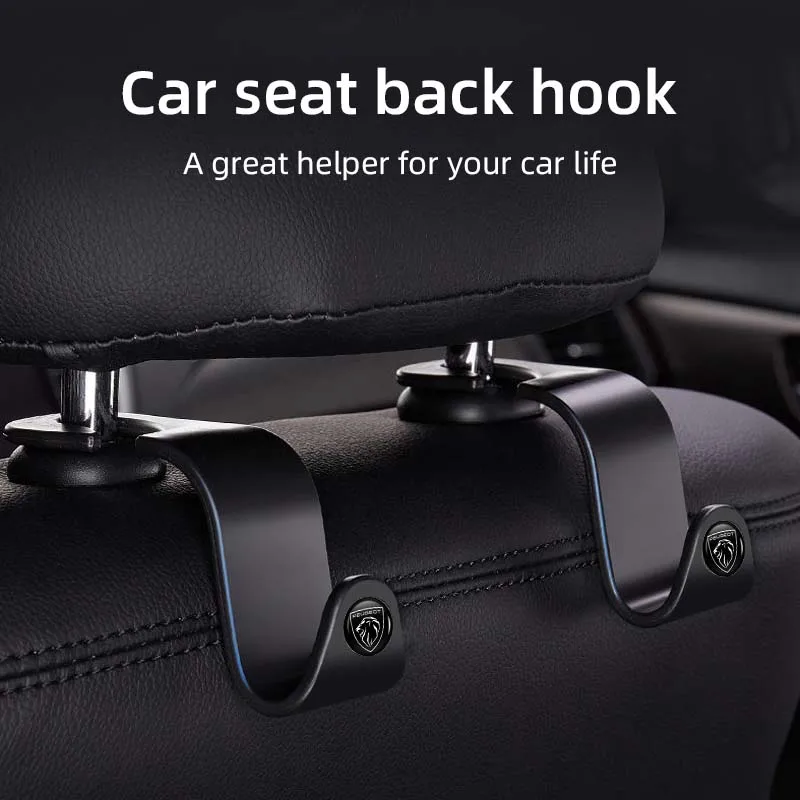 Car Seat Headrest Hook Auto Back Seat Organizer Hanger For Peugeot 206 307 308 3008 207 208 407 508 2008 5008 107 106 205 4008