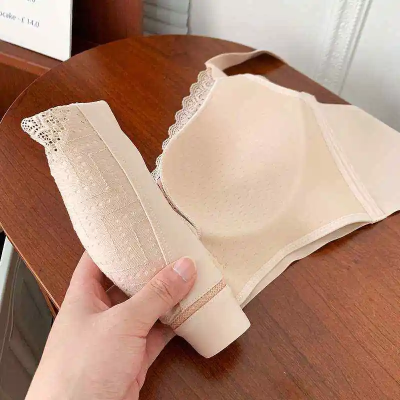 セクシーなレースの非磁性下着ワイドショルダーストラップ女性のスポーツカジュアルポリエステル繊維ブラジャー固定ダブルストラップ看護