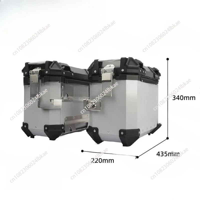 صندوق جانبي من سبائك الألومنيوم للدراجات النارية سعة 18 لترًا مقاوم للماء ومضاد للتصادمات أثناء السفر سريع الفك بثلاثة صناديق #6