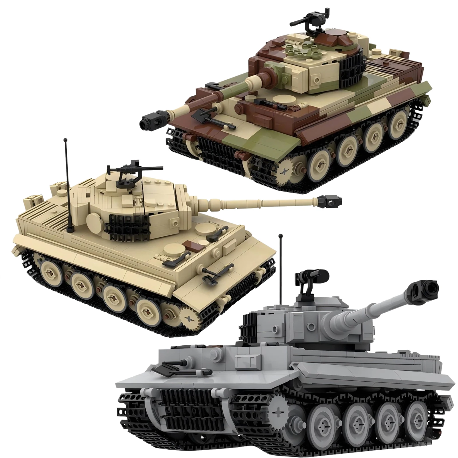 

Строительные блоки военной серии MOC WW2, артиллерийская бронированная немецкая модель танка тигра E, сделай сам, детская головоломка, сборка, игрушки, подарок на день рождения