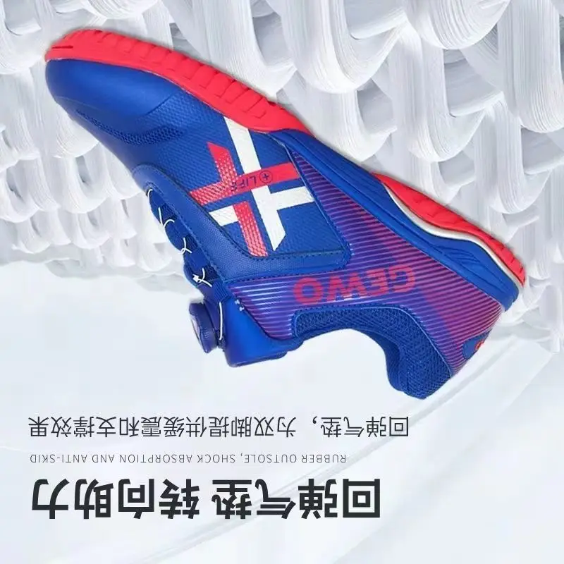 

Professional Table Tennis Shoes For Men Blue Court Shoes Mens Quick Lacing Badminton Sneakers Man Sport Shoe