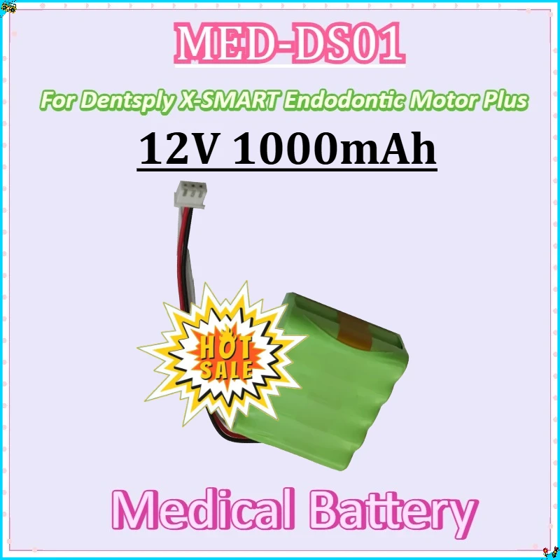 

For Dentsply X-SMART Endodontic Motor Plus for Propex X-SMART New MED-DS01 12V 1000mAh Medical Battery A 1007 000 001 00