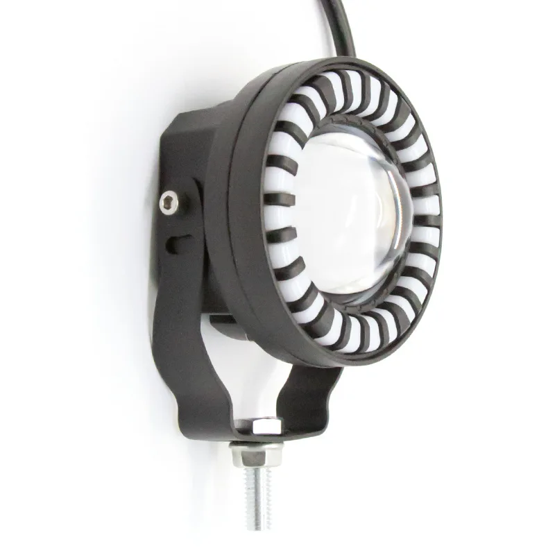 

2PCS 3-Inch Motorcycle LED Spotlight Yellow/White Sunflower Work Light with Strobe Car External Headlamp