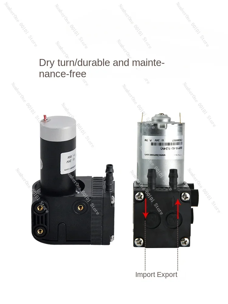 Pompa vakum Pompa tekanan negatif kecil 12v diafragma Udara KVP15 Aliran udara besar Pembilasan