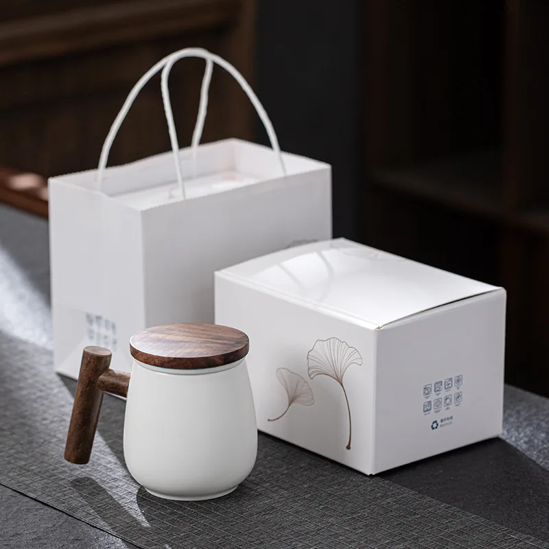 

Dehua Ceramic Large Capacity Mug Bank Business Real Estate Marketing Gift Box for Clients