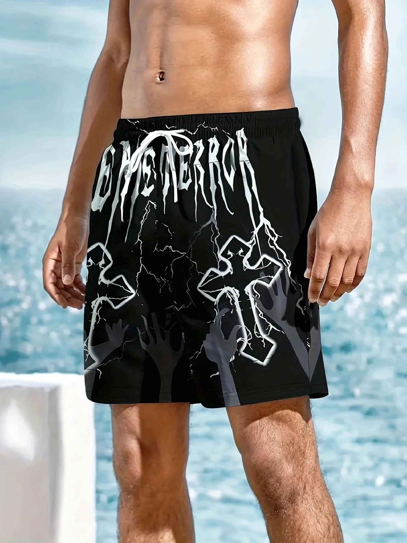 

The new men's shorts for the summer of 2025 are breathable lightweight casual and fashionable with letter prints