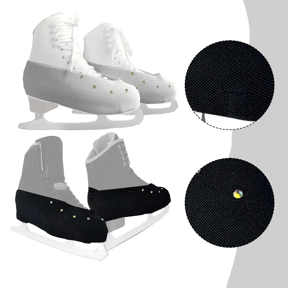 Ice Skate Shoe Covers Boot Covers Figure Skating Covers Black White Figure Skating Skate Protective Cover Figure Skating Skates