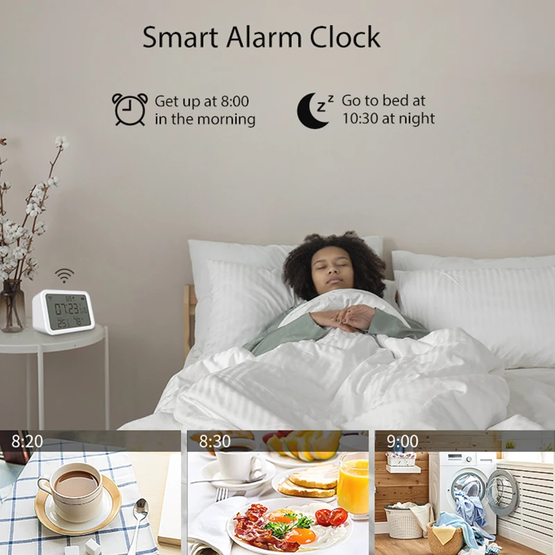 Tuya Zigbee Temperature Sensor,Smart Home Light Detector Indoor Hygrometer Thermometer Smart Life App,Vie Alexa Google Home